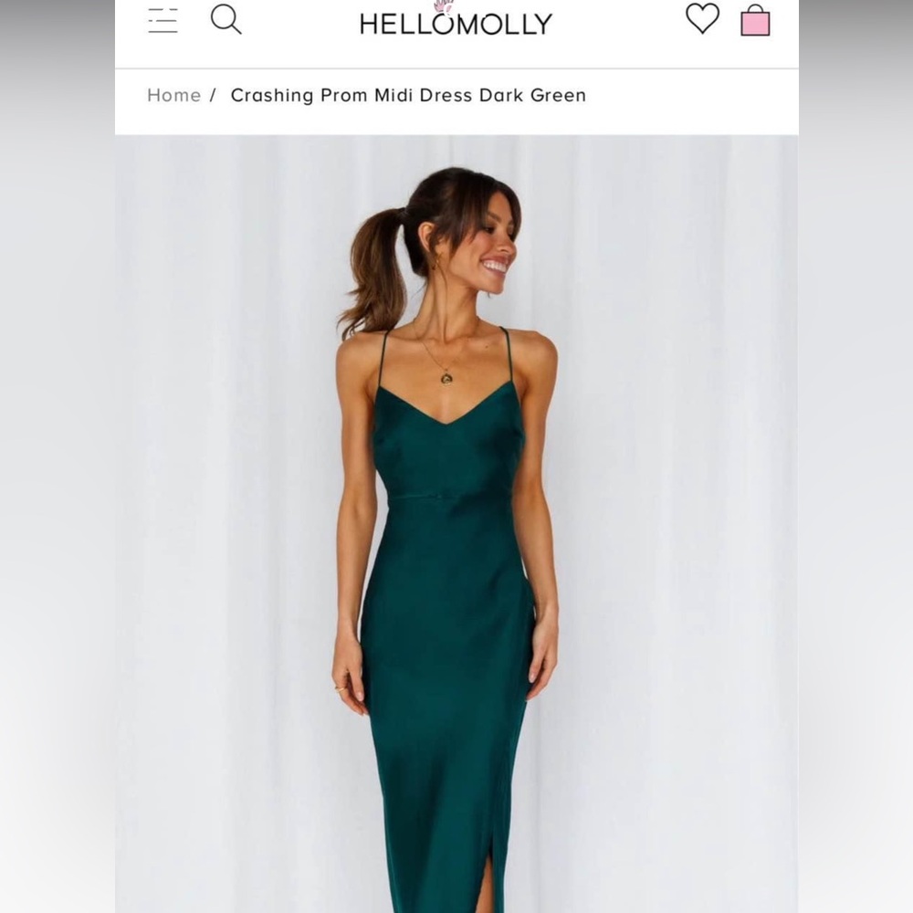 Hello Molly Green Midi Dress XS